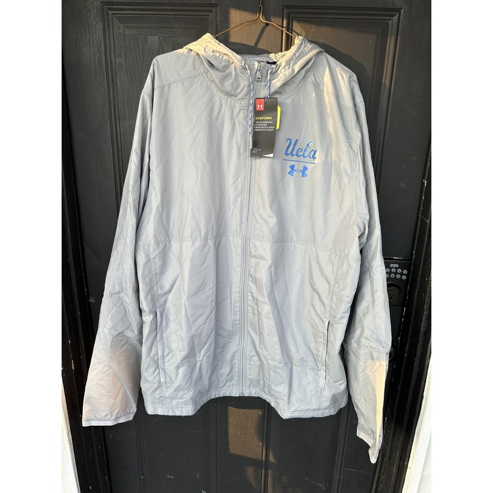 Under Armour Storm Men XL Gray UCLA University Full Zip Jacket Light College NWT